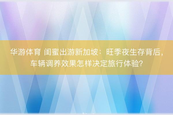 华游体育 闺蜜出游新加坡：旺季夜生存背后，车辆调养效果怎样决定旅行体验？