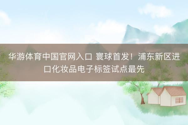 华游体育中国官网入口 寰球首发!浦东新区进口化妆品电子标签试点最先