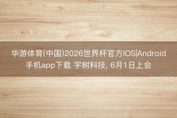 华游体育(中国)2026世界杯官方IOS|Android手机app下载 宇树科技, 6月1日上会