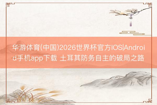 华游体育(中国)2026世界杯官方IOS|Android手机app下载 土耳其防务自主的破局之路