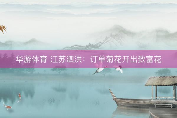华游体育 江苏泗洪:订单菊花开出致富花